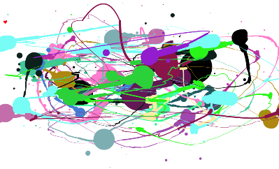 Mi propio Pollock, usando la aplicación de Miltons Manetas ©
